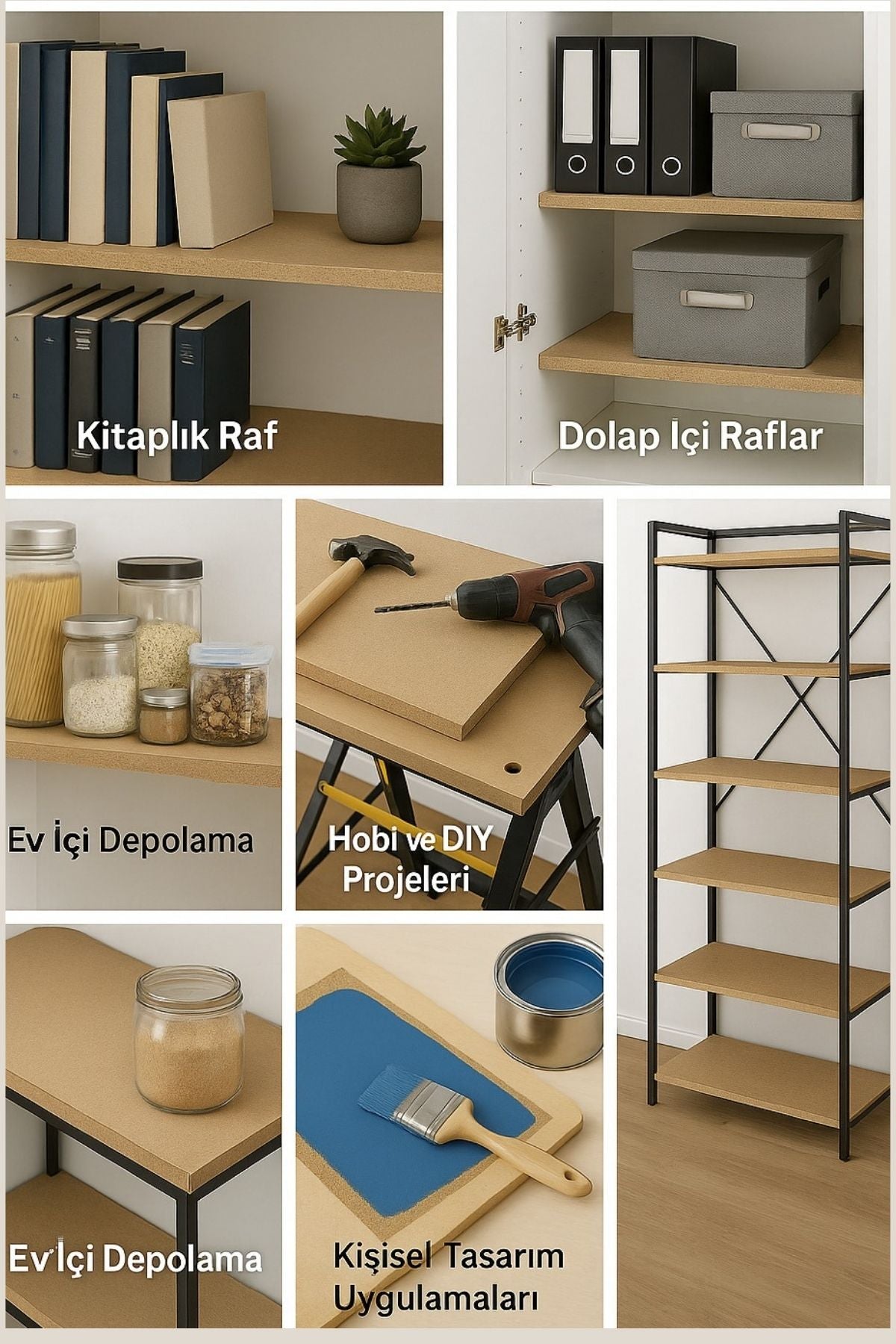Ham Sunta, Raf Suntası, Kitaplık Rafı Suntası, 10 Adet