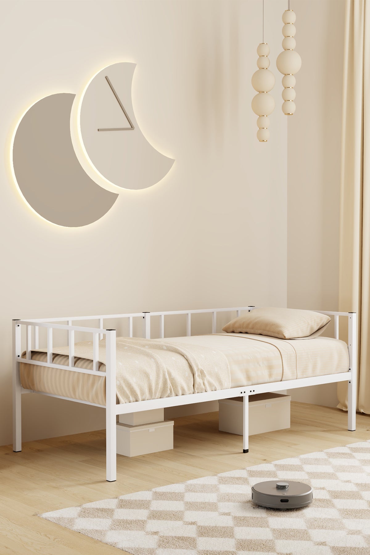 Zenit Metal Karyola, Korkuluklu Karyola, Daybed, Ölçü Seçenekli