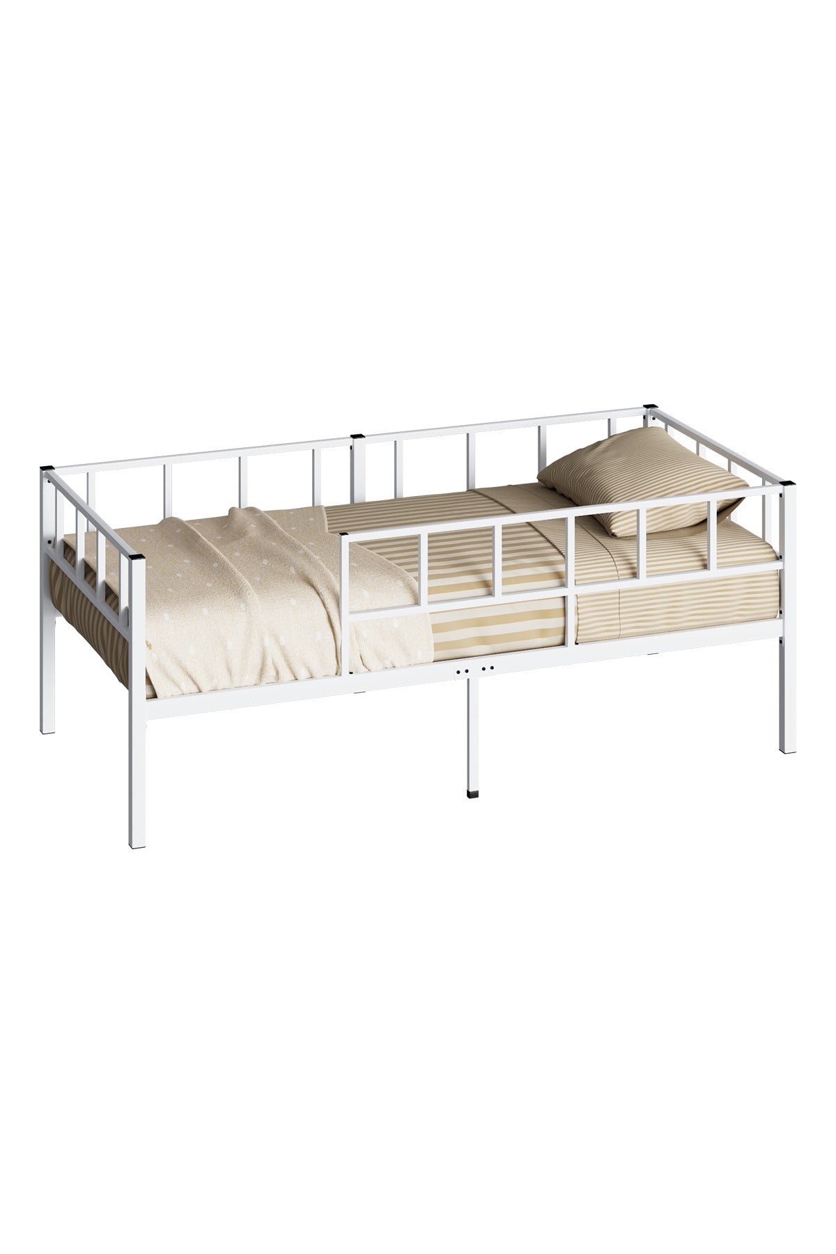 Zenit Metal Karyola, Korkuluklu Karyola, Daybed, Ölçü Seçenekli