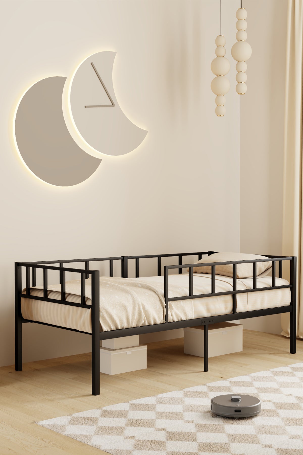 Zenit Metal Karyola, Korkuluklu Karyola, Daybed, Ölçü Seçenekli