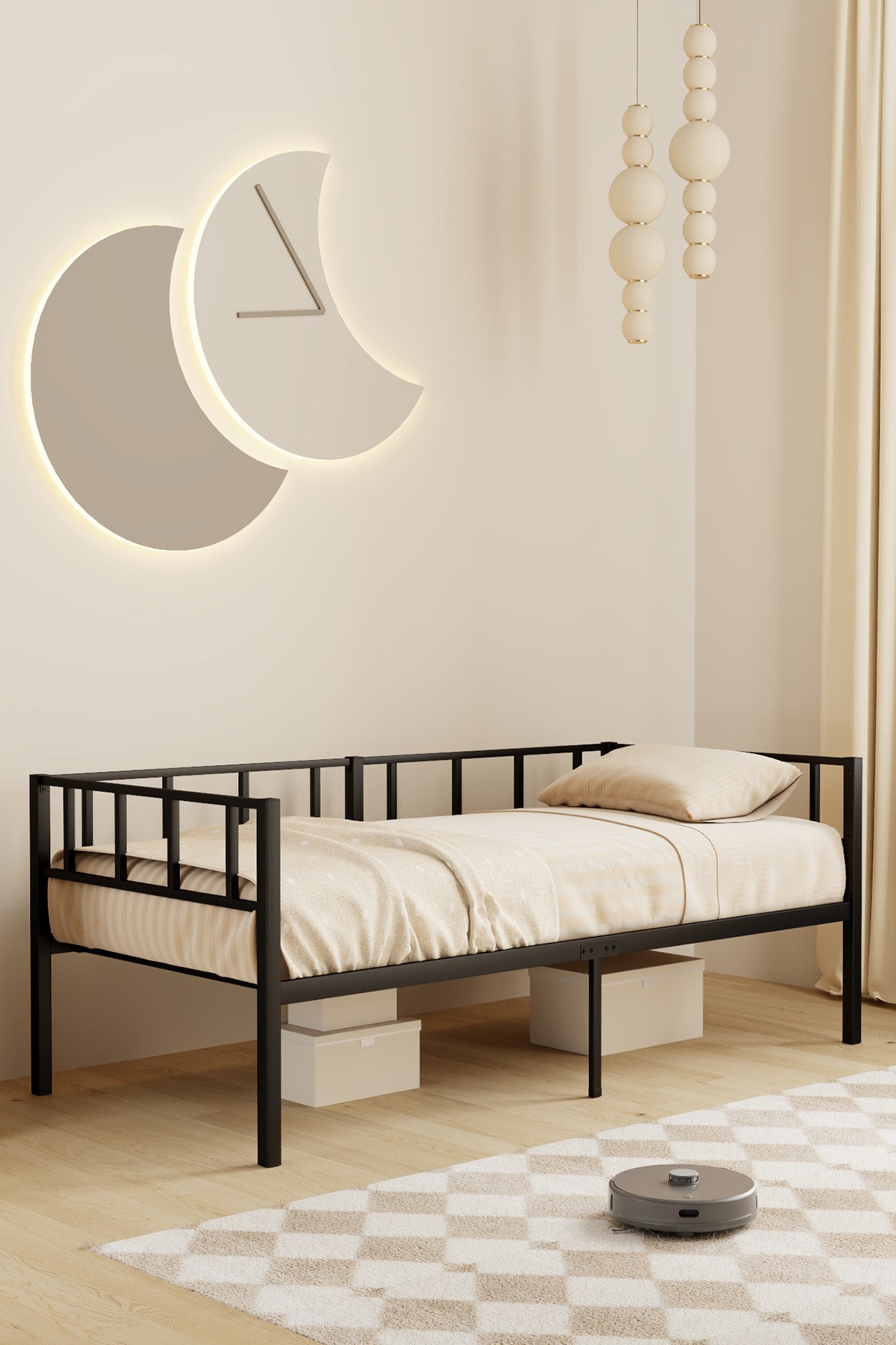Zenit Metal Karyola, Korkuluklu Karyola, Daybed, Ölçü Seçenekli