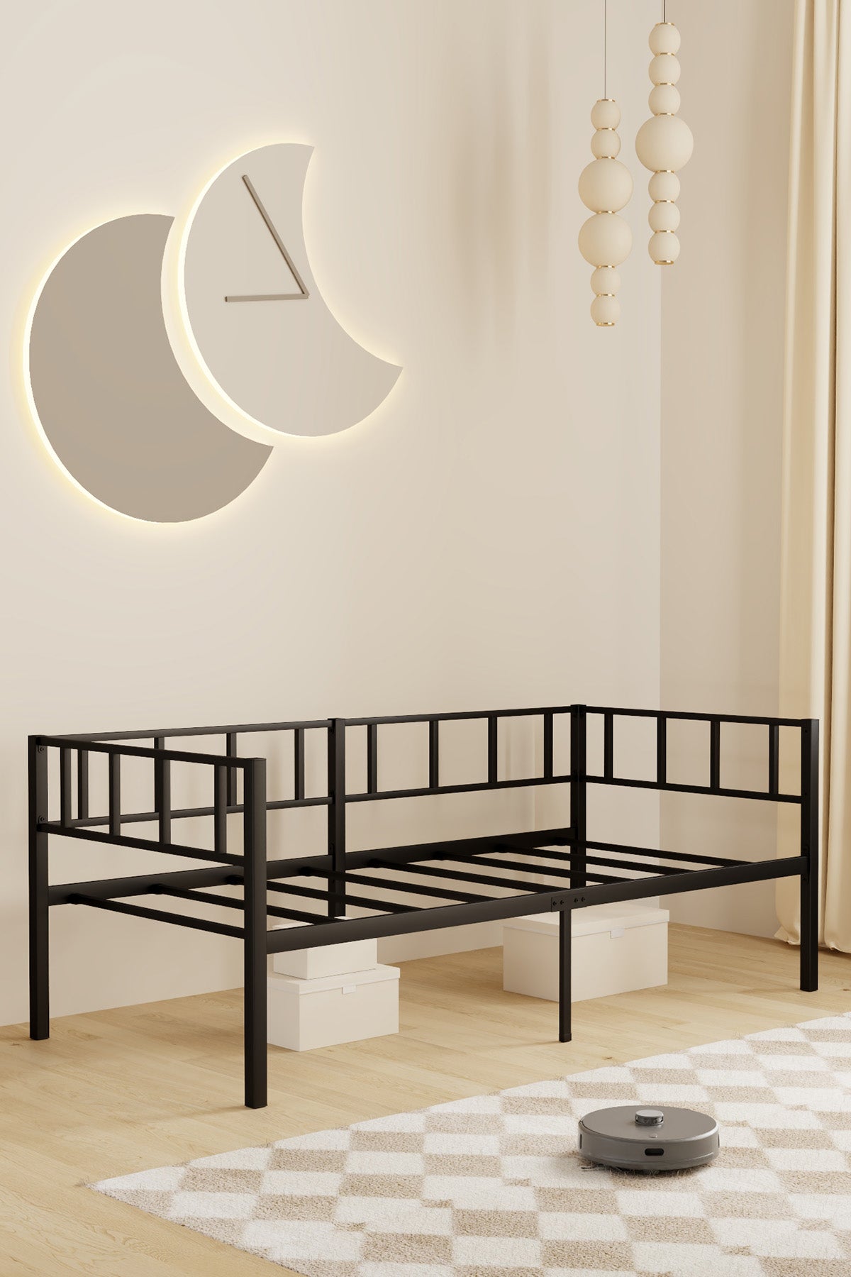 Zenit Metal Karyola, Korkuluklu Karyola, Daybed, Ölçü Seçenekli