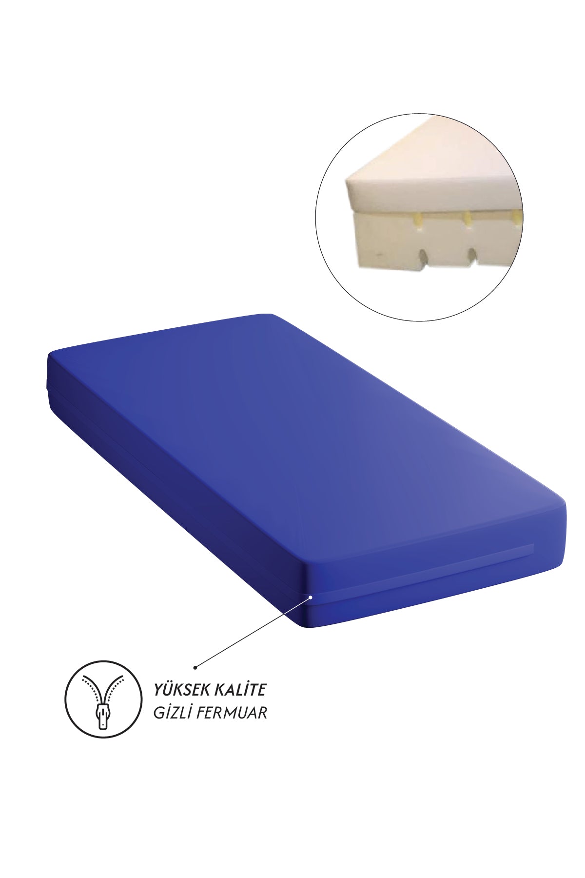 Hasta Yatağı 90x190x14 cm Kuş Tüyü Konforlu PU Kaplı Sıvı Geçirmez Ortopedik Yatak
