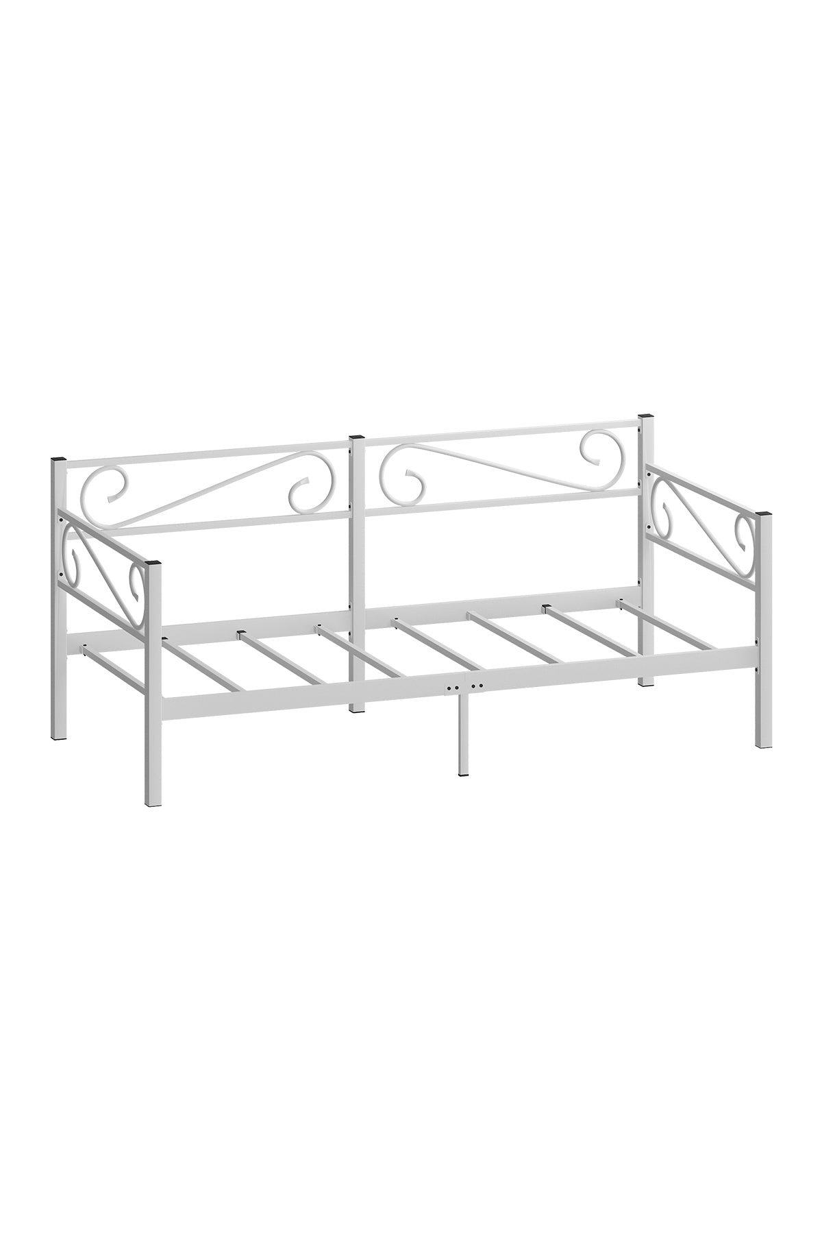 Luna Daybed Metal Karyola – Siyah Ölçü Seçenekli | Yan & Arka Ferforce Destekli
