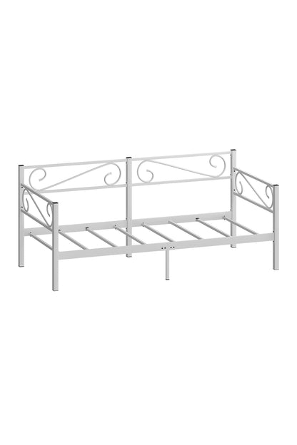 Luna Daybed Metal Karyola – Siyah Ölçü Seçenekli | Yan & Arka Ferforce Destekli